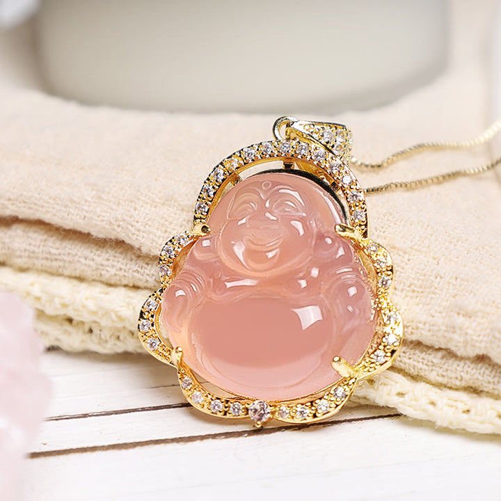 Buddha Stones Good Luck Laughing Buddha Necklace - image 15