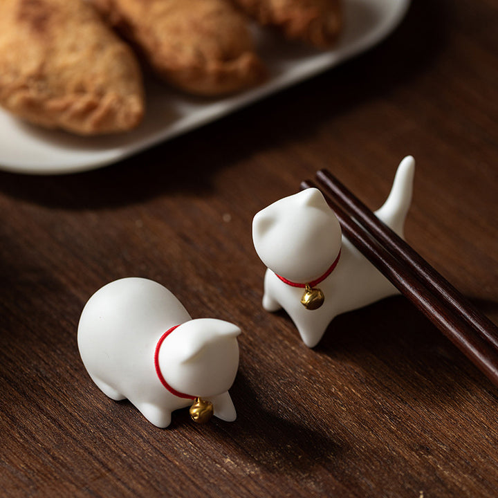 Buddha Stones Mini Small Cute Cat Tea Pet Ceramic Home Desk Figurine Decoration - image 18