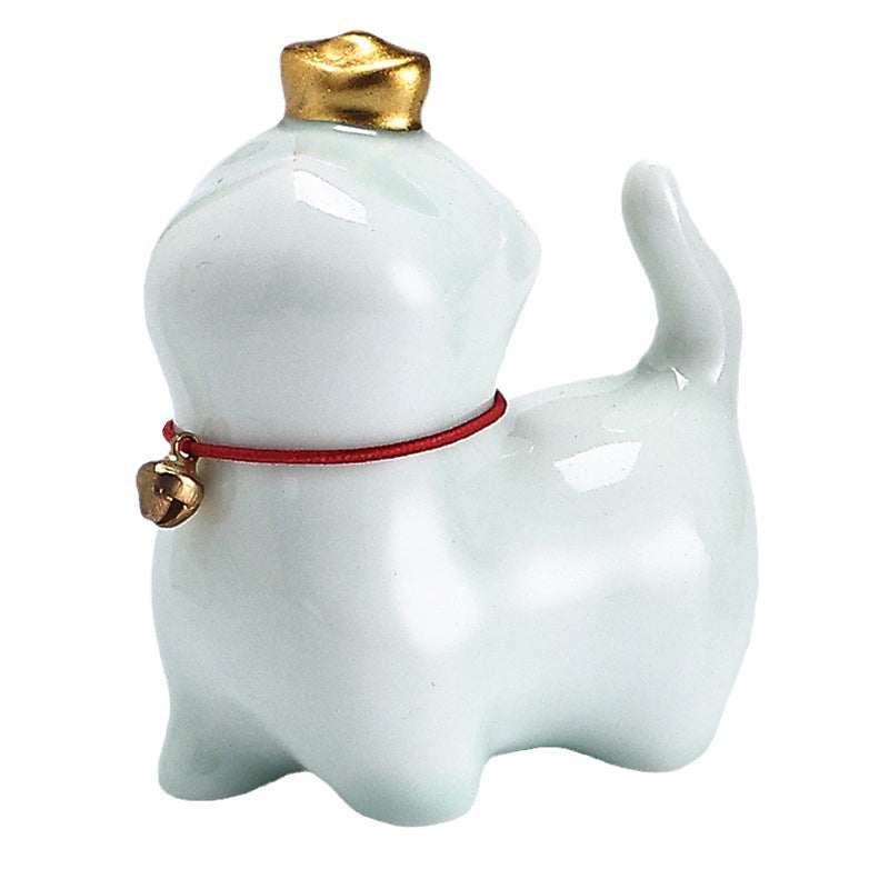 Buddha Stones Mini Lucky Cat Ingot Tea Pet Ceramic Home Desk Figurine Decoration - image 9