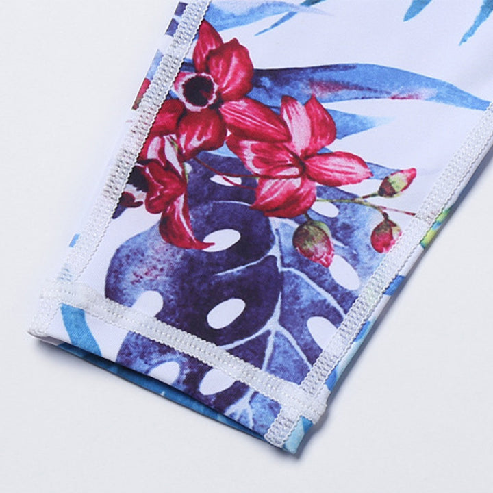 Buddha Stones 2Pcs Sunflower Flowers Leaves Top Pants Sports Fitness Yoga Women's Yoga Sets - image 17