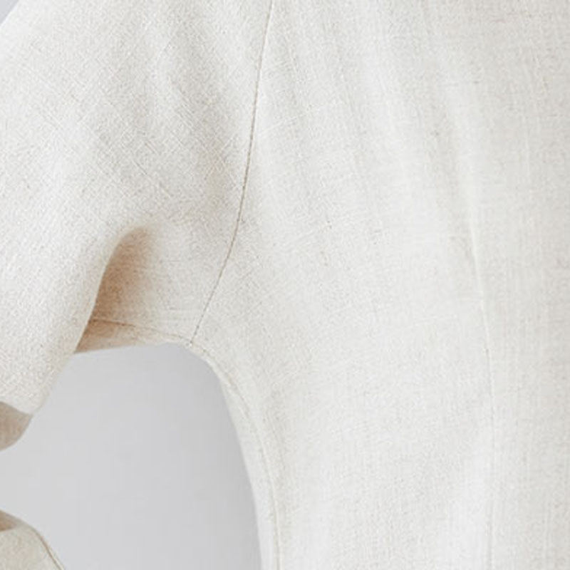 Buddha Stones 2Pcs Chinese Frog Button Design Zen Tai Chi Meditation Clothing Cotton Linen Top Pants Women's Set - image 9