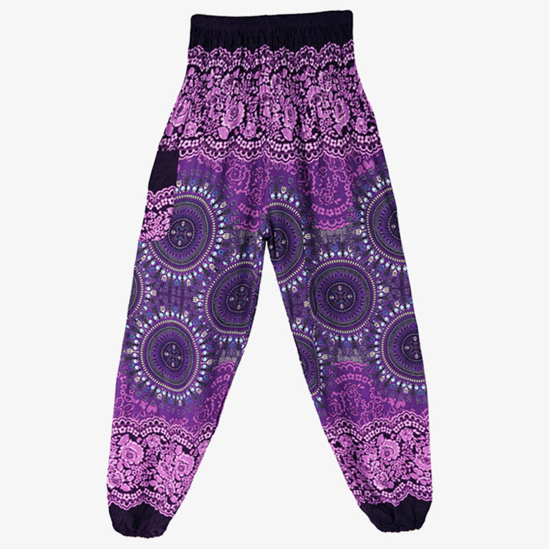 Buddha Stones Boho Loose Harem Trousers Women's Yoga Pants - image 5