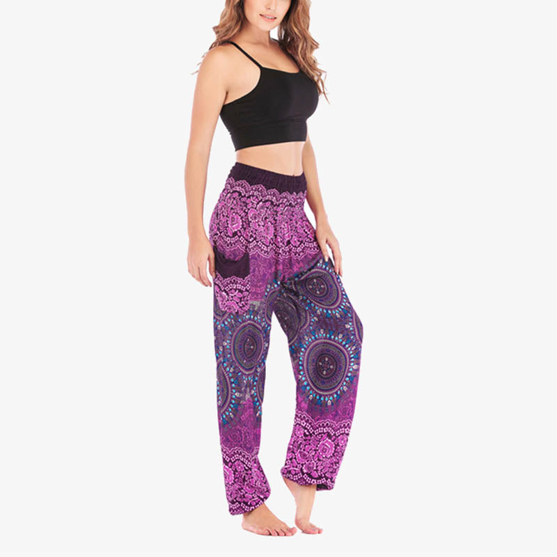 Buddha Stones Boho Loose Harem Trousers Women's Yoga Pants - image 9