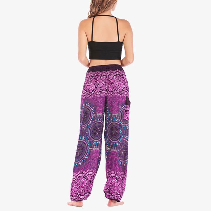 Buddha Stones Boho Loose Harem Trousers Women's Yoga Pants - image 10