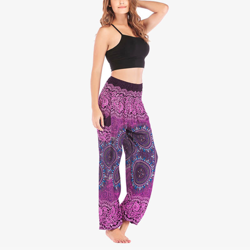 Buddha Stones Boho Loose Harem Trousers Women's Yoga Pants - image 4