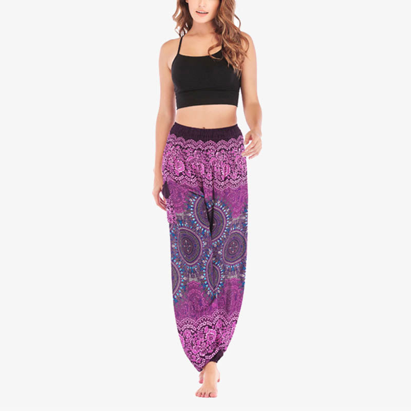 Buddha Stones Boho Loose Harem Trousers Women's Yoga Pants - image 2