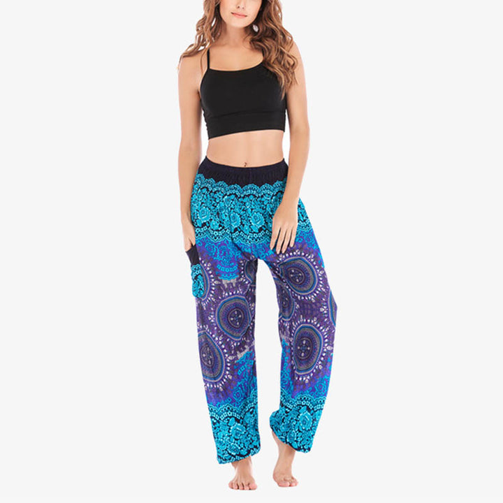 Buddha Stones Boho Loose Harem Trousers Women's Yoga Pants - image 16