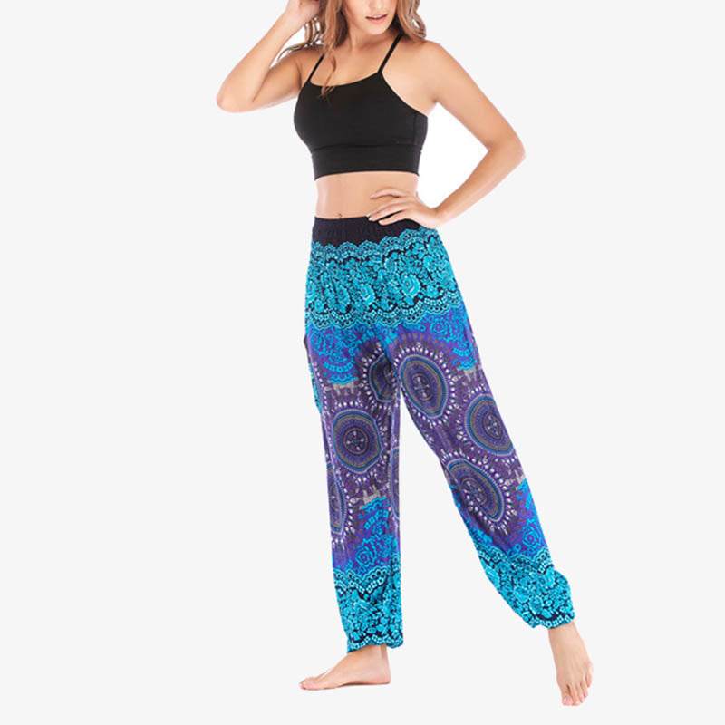Buddha Stones Boho Loose Harem Trousers Women's Yoga Pants - image 21