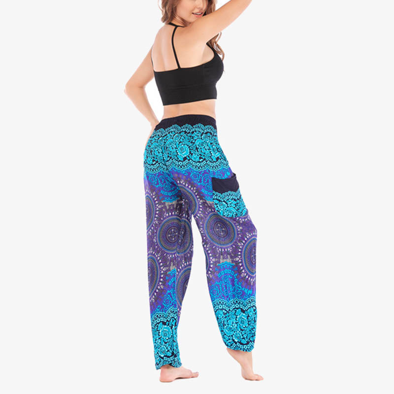 Buddha Stones Boho Loose Harem Trousers Women's Yoga Pants - image 20