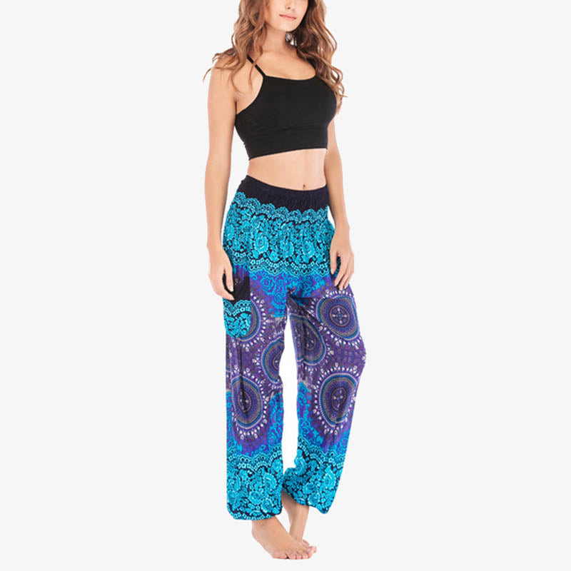 Buddha Stones Boho Loose Harem Trousers Women's Yoga Pants - image 18