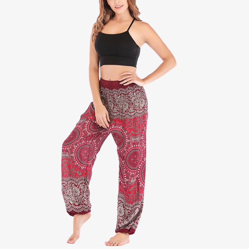 Buddha Stones Boho Loose Harem Trousers Women's Yoga Pants - image 26