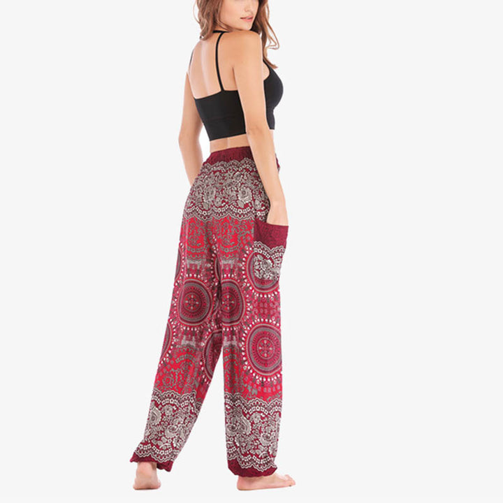 Buddha Stones Boho Loose Harem Trousers Women's Yoga Pants - image 32