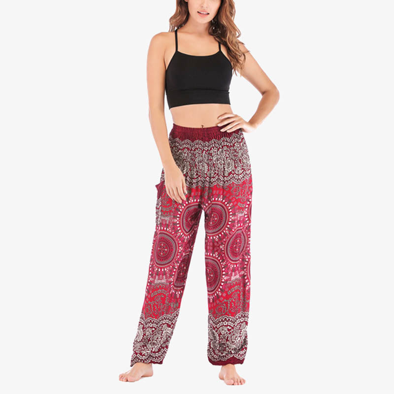 Buddha Stones Boho Loose Harem Trousers Women's Yoga Pants - image 28