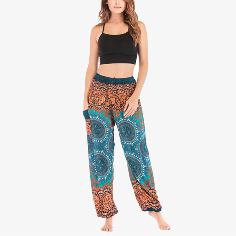 Buddha Stones Boho Loose Harem Trousers Women's Yoga Pants - image 37