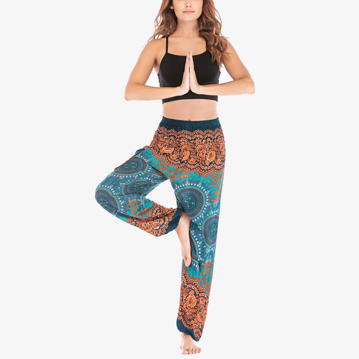 Buddha Stones Boho Loose Harem Trousers Women's Yoga Pants - image 35