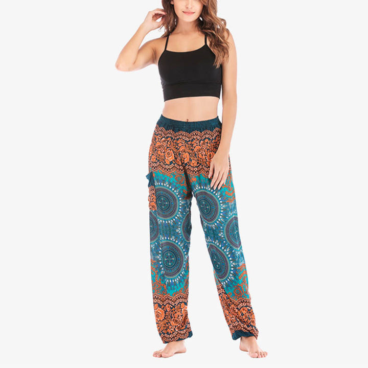 Buddha Stones Boho Loose Harem Trousers Women's Yoga Pants - image 36