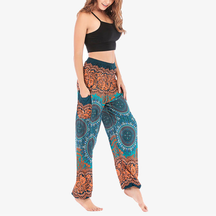 Buddha Stones Boho Loose Harem Trousers Women's Yoga Pants - image 40
