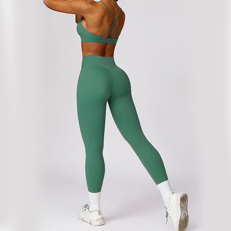 Buddha Stones Women Short Sleeve T-Shirt Top High Waist Leggings Pants For Sports Yoga - image 41