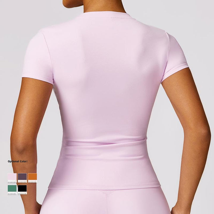 Buddha Stones Women Short Sleeve T-Shirt Top High Waist Leggings Pants For Sports Yoga - image 61