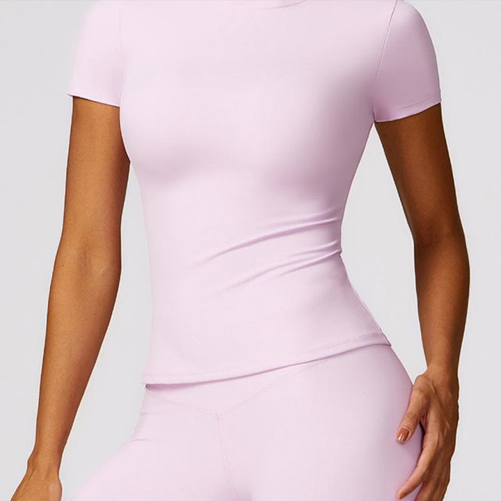 Buddha Stones Women Short Sleeve T-Shirt Top High Waist Leggings Pants For Sports Yoga - image 57