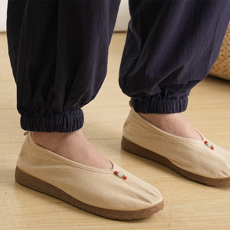 Buddha Stones 2Pcs V-Neck Three Quarter Sleeve Shirt Top Pants Meditation Zen Tai Chi Cotton Linen Clothing Women's Set - image 19