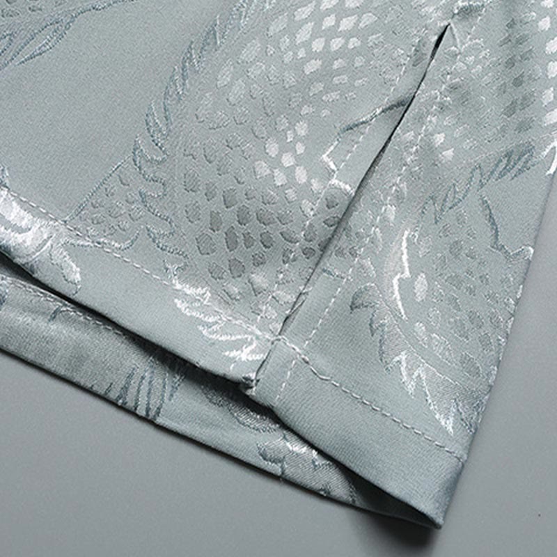 Buddha Stones Dragon Pattern Tang Suit Hanfu Traditional Uniform Short Sleeve Top Pants Clothing Men's Set - image 11