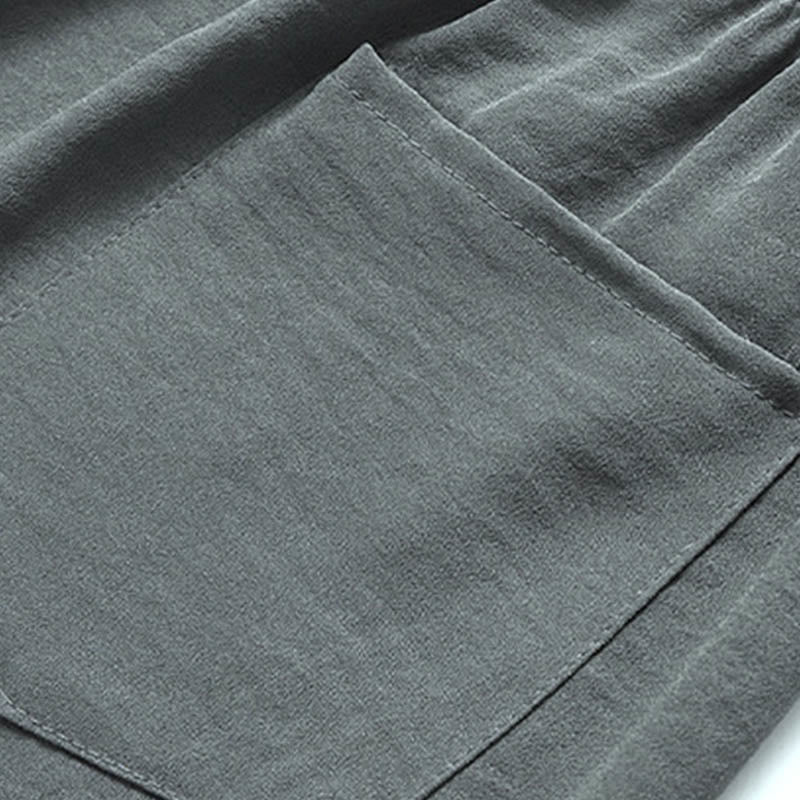 Buddha Stones Dragon Fu Character Tang Suit Traditional Short Sleeve Shirt Wide Leg Pants Clothing Men's Set - image 8