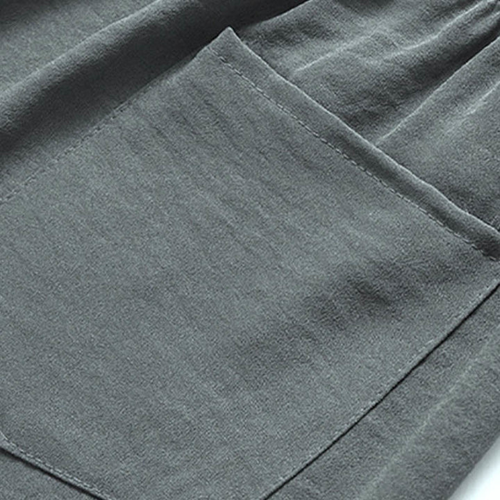 Buddha Stones Dragon Fu Character Tang Suit Traditional Short Sleeve Shirt Wide Leg Pants Clothing Men's Set - image 8