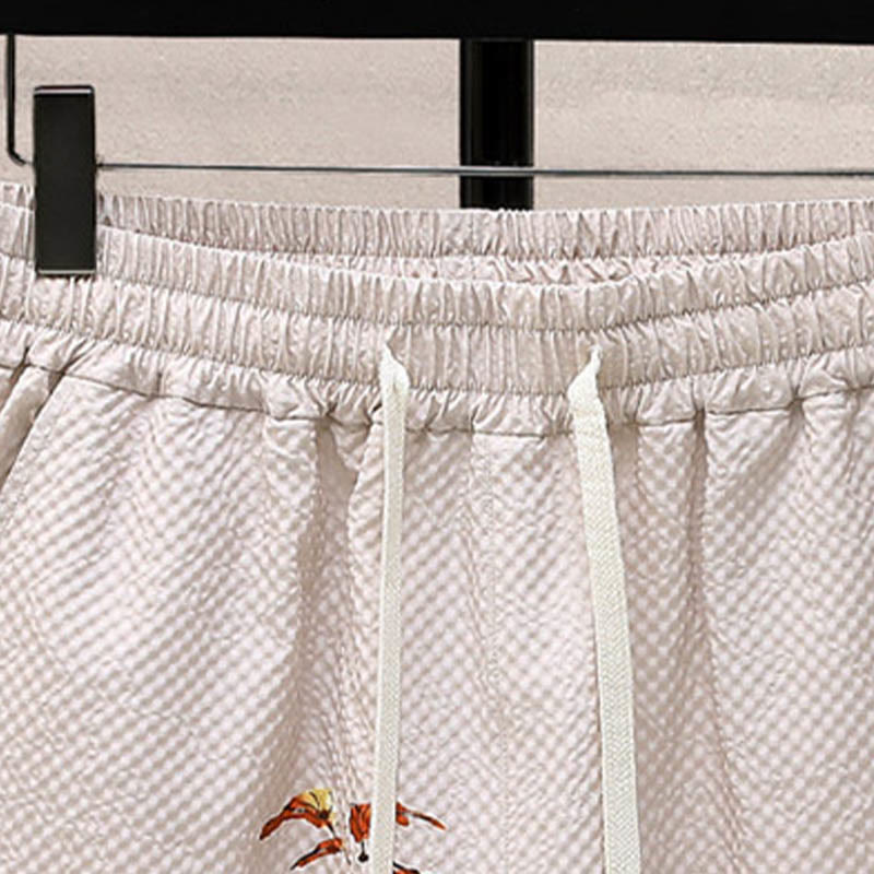 Buddha Stones Landscape Coconut Trees Magpie Pattern Short Sleeve Shorts Men's Set - image 21