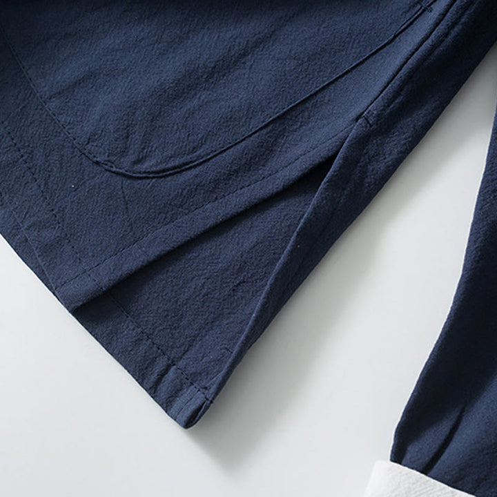 Buddha Stones Frog-Button Chinese Tang Suit Shirt Cotton Linen Men Jacket Clothing - image 10