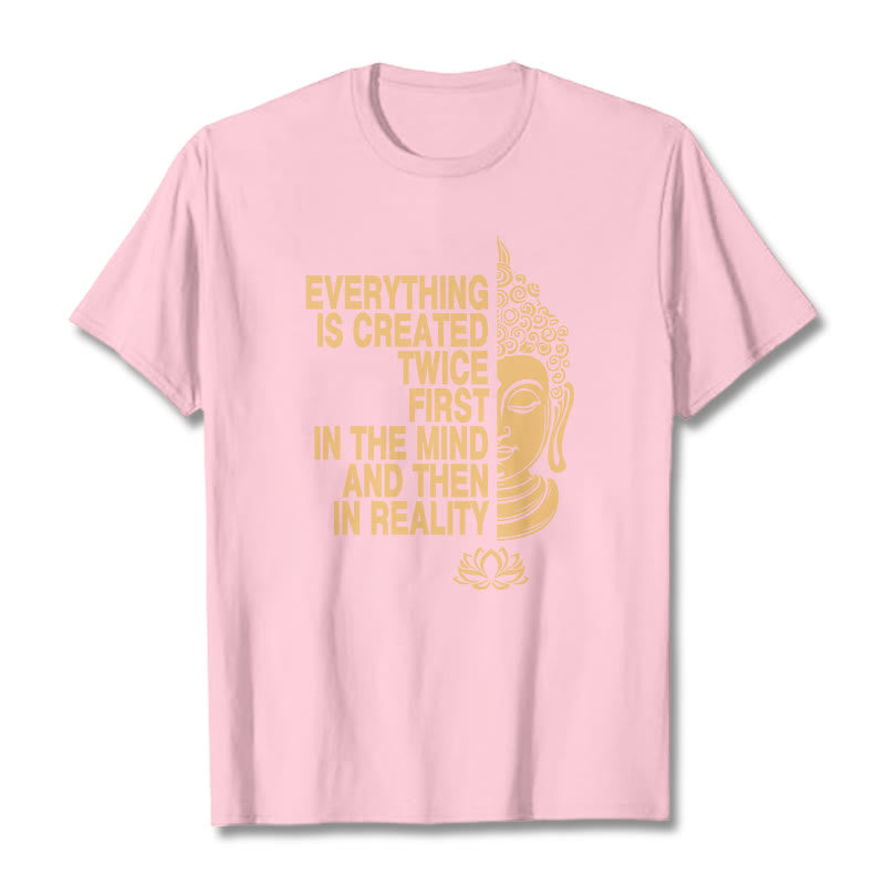 Buddha Stones Everything Is Created Twice Tee T-shirt - LightPink - 2XL - image 12