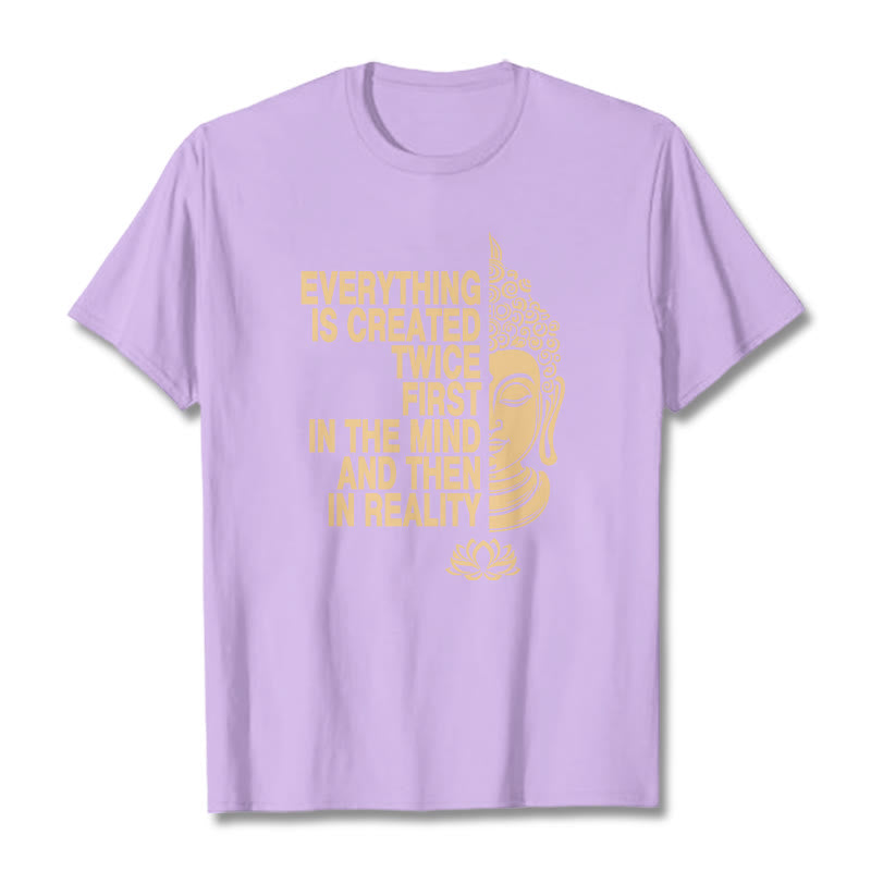 Buddha Stones Everything Is Created Twice Tee T-shirt - Plum - 2XL - image 16