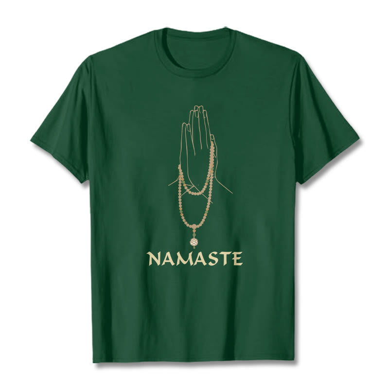 Buddha Stones NAMASTE Tee T-shirt - ForestGreen - 2XL - image 8