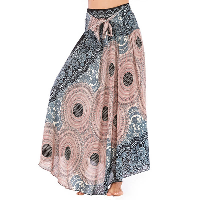 Buddha Stones Two Style Wear Bohemian Compass Rose Flower Lace-up Skirt Dress - MistyRose - US4-12,UK/AU8-16,EU36-44 (F) - image 27