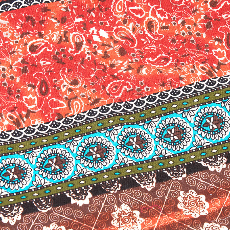 Buddha Stones Colored Stripes Pattern Cotton Shoulder Bag - image 10