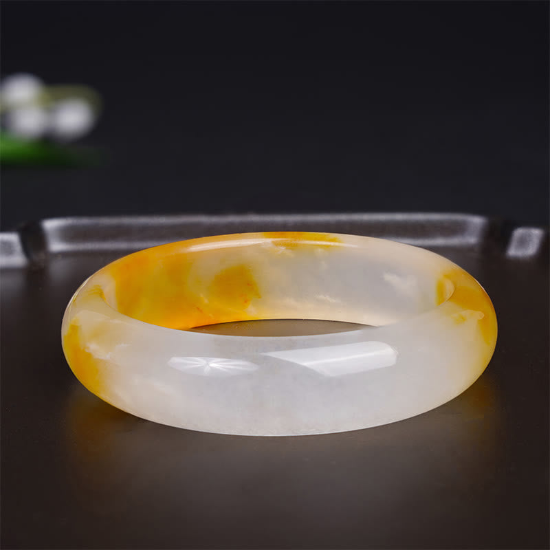 Buddha Stones Yellow Chalcedony Harmony Positivity Bracelet Bangle - image 2