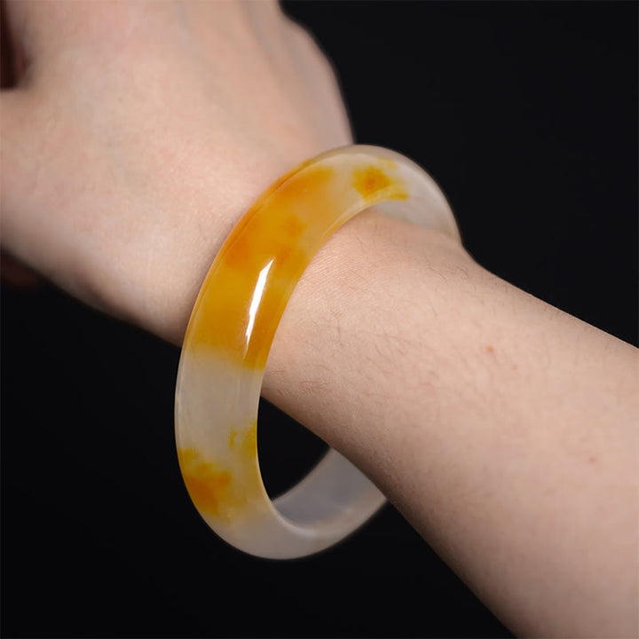 Buddha Stones Yellow Chalcedony Harmony Positivity Bracelet Bangle - image 5
