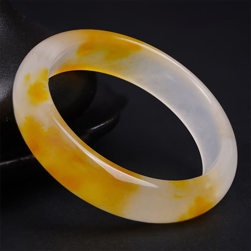 Buddha Stones Yellow Chalcedony Harmony Positivity Bracelet Bangle - image 4