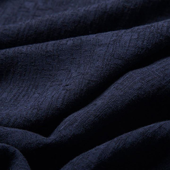 Buddha Stones Solid Color Chinese Tang Suit Cotton Linen Jacket Men Clothing - image 21