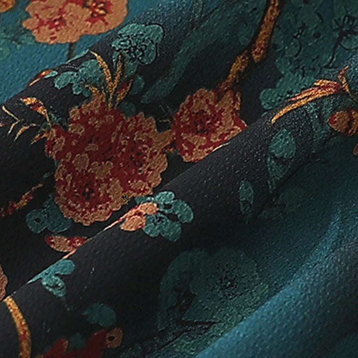 Buddha Stones Vintage Embroidery Jacquard Weave Flower Pattern Vest - image 9