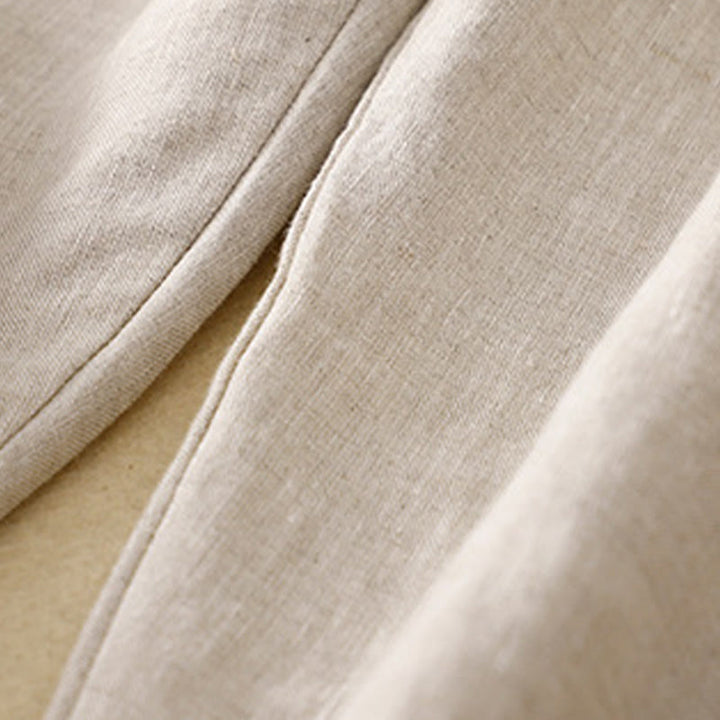 Buddha Stones Vintage High Waist Lace-up Cotton Linen Harem Pants With Pockets - image 30