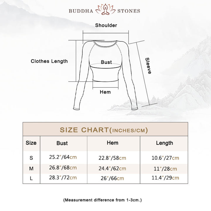 Buddha Stones Gradient Long Sleeve Crop Top Tee Bra Leggings Pants Fitness Yoga Outfit - image 5