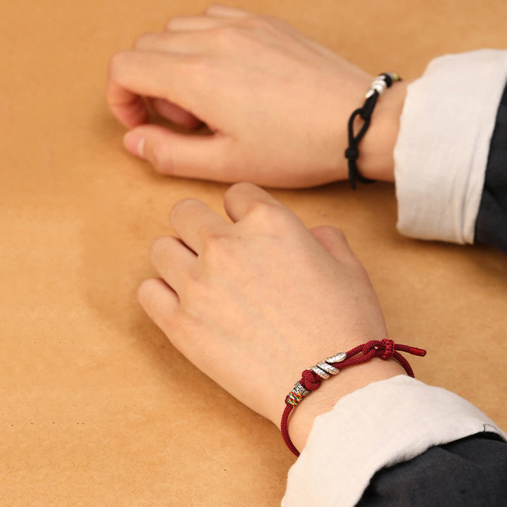 Buddha Stones Red String 925 Sterling Silver Year of the Snake Coin Ring Snake Luck Bracelet - image 10