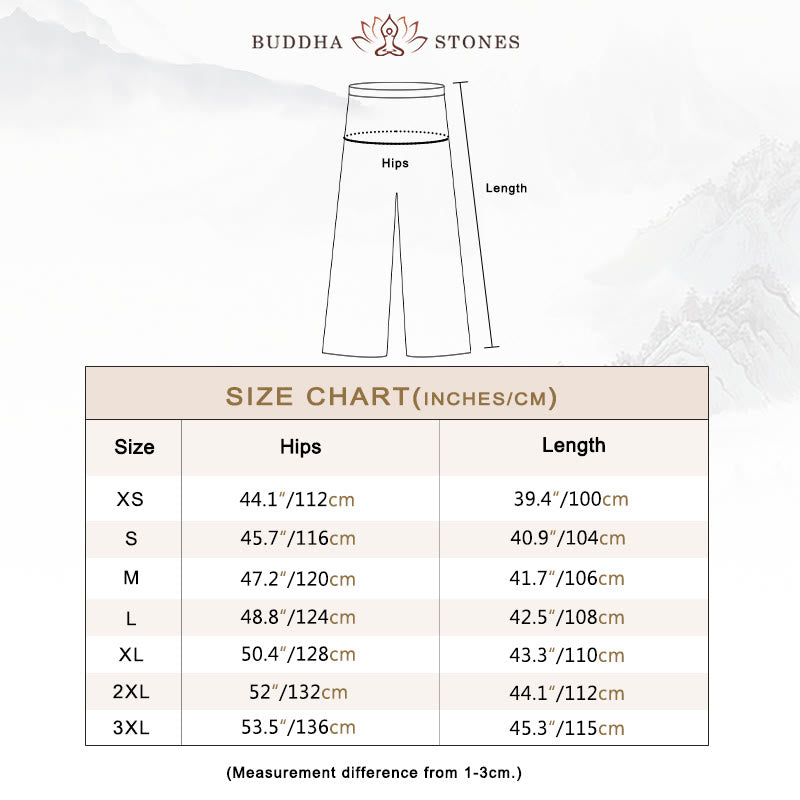 Buddha Stones Summer Unisex Elastic Waist Tai Chi Qigong Practice Breathable Cotton Linen Pants With Pockets - image 5