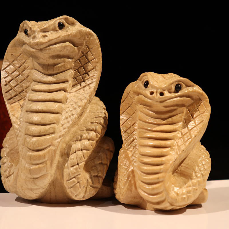 Buddha Stones Year Of The Snake Chinese Zodiac Fu Character Peach Wood Home Statue Decoration - image 1