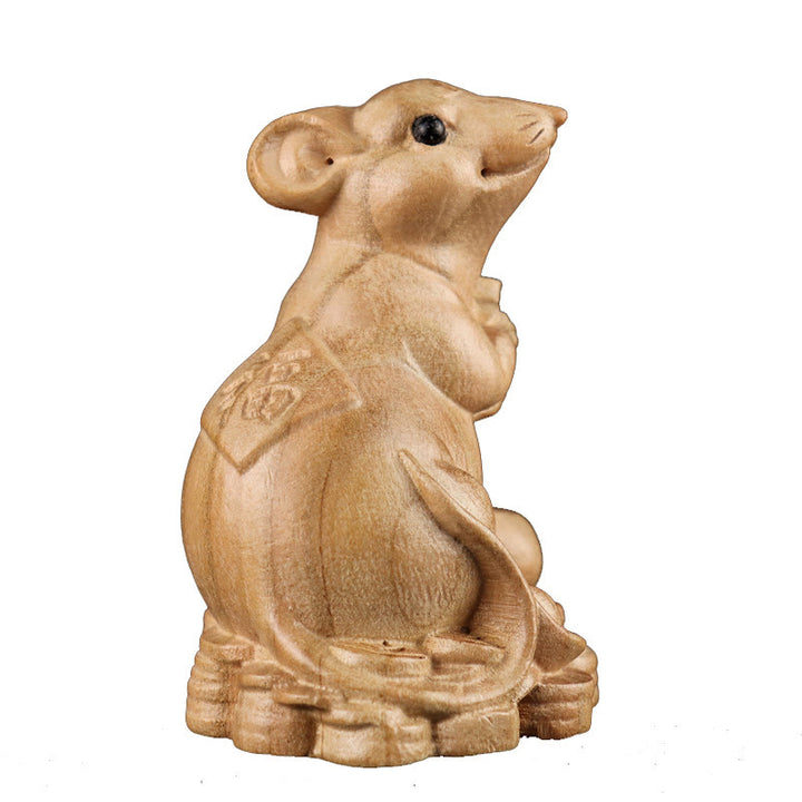 Buddha Stones Year Of The Snake Chinese Zodiac Fu Character Peach Wood Home Statue Decoration - image 8