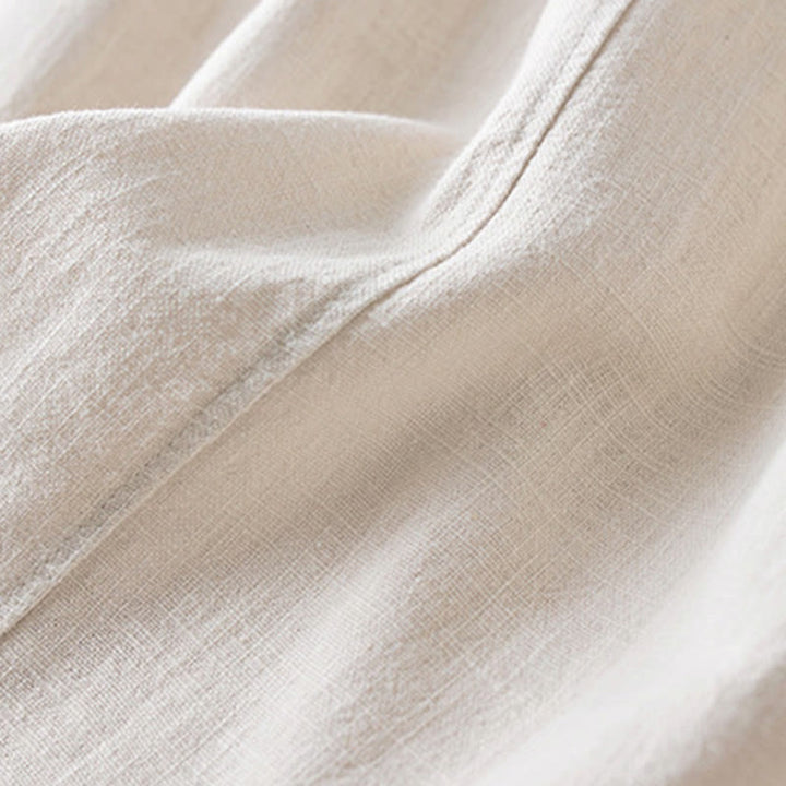 Buddha Stones Plain Color Cotton Linen Women's Pants With Pockets - image 13