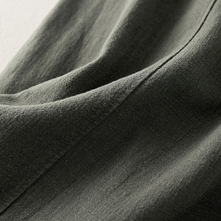 Buddha Stones Plain Color Cotton Linen Women's Pants With Pockets - image 6