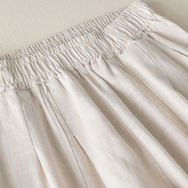 Buddha Stones Plain Color Cotton Linen Women's Pants With Pockets - image 10