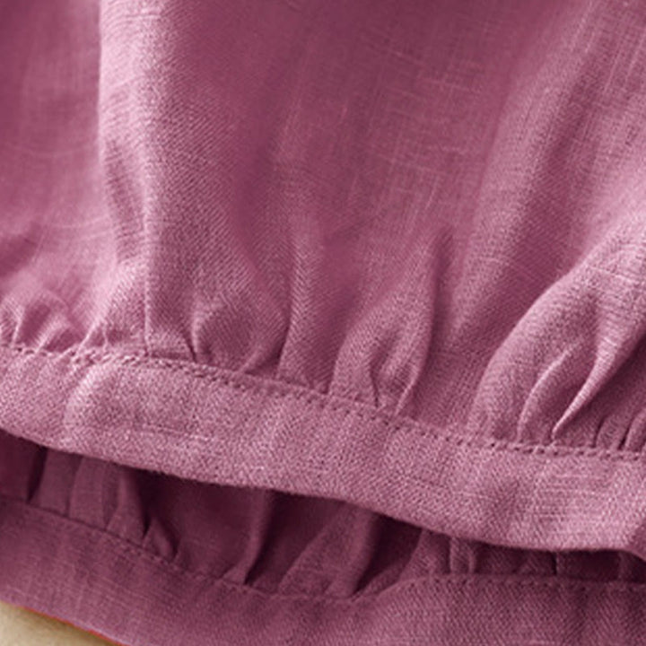 Buddha Stones Casual Plain Solid Color Linen Women's Pants With Pockets - image 11